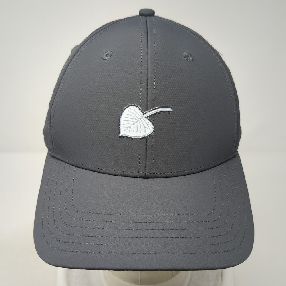 Leaf Patch Strapback Baseball Hat Gray One Size A… - image 2